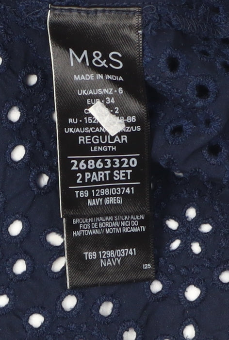 Marks and Spencer Women Blue Fit & Flare Dress Size 6