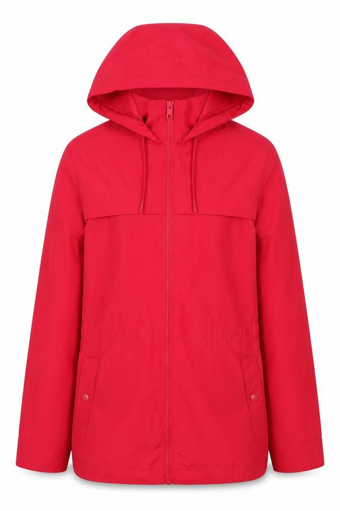 Marks & Spencer Women's Red Hooded Rain Coat Size 6