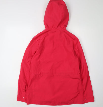 Marks & Spencer Women's Red Hooded Rain Coat Size 6