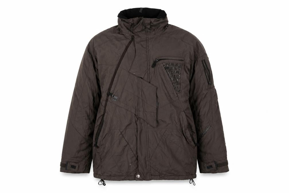SMS Men's Brown Parka Jacket - L, Zip, Pockets, Casual Wear