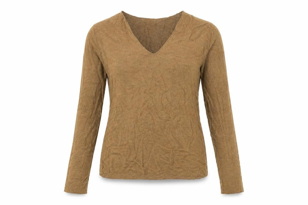 Zara Women's Brown V-Neck Pullover Jumper, Size S
