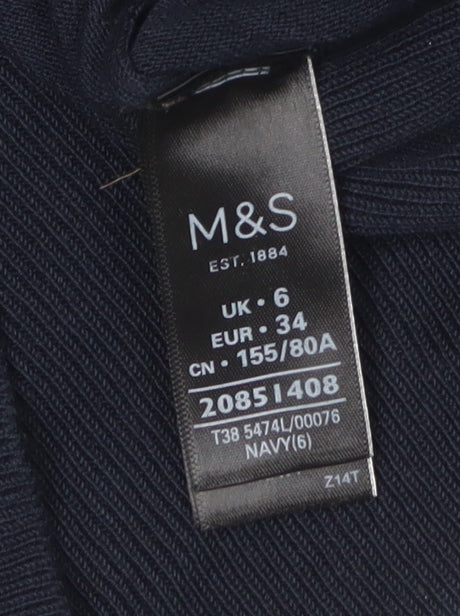 Marks and Spencer Women's Black Jumper Size 6