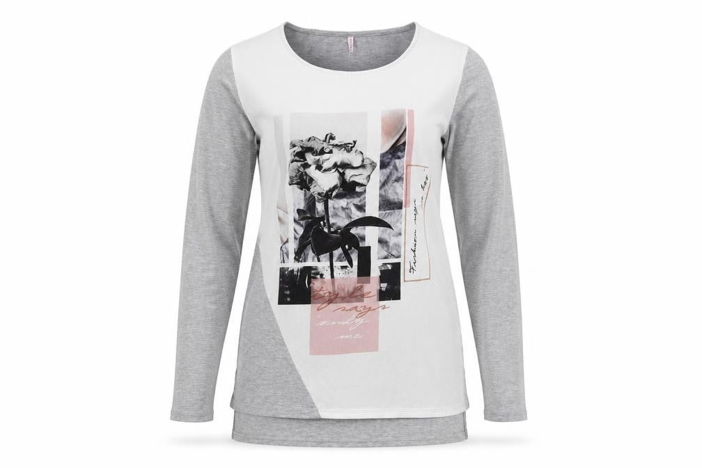Rock&Rags Women’s Grey Basic T-Shirt, Size S, Casual Top
