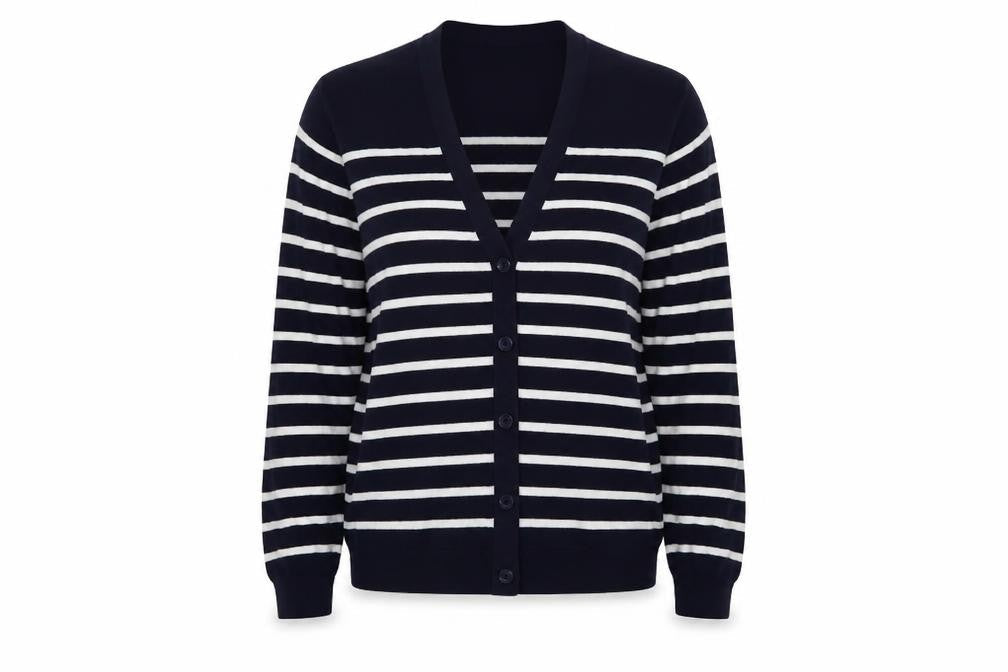 Gap Women's Black Striped Cardigan Size S V-Neck