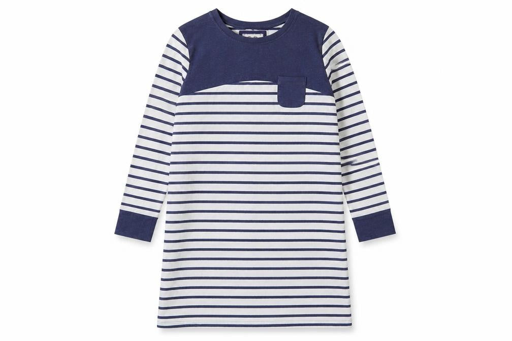 Marks & Spencer Women's Blue Striped T-Shirt Dress Size 12