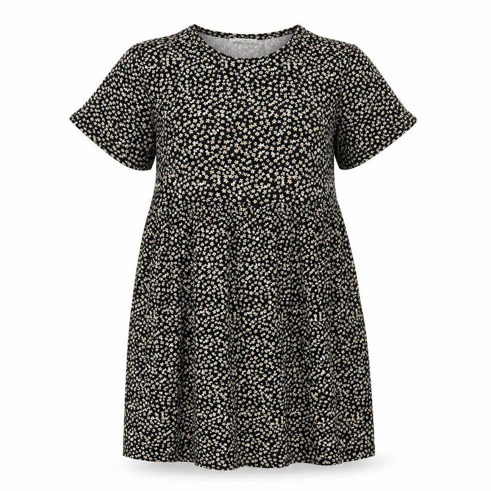 PUG & BEAR Women's Black Floral Shift Dress L