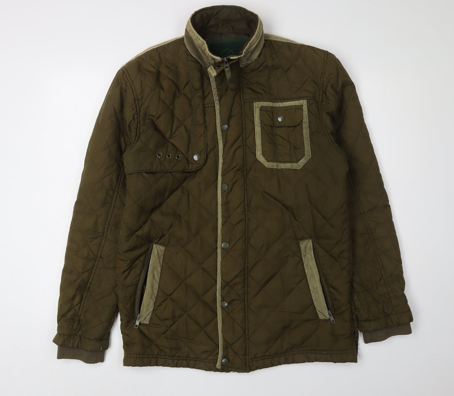 Nicholas Deakins Men's Green Quilted Jacket, Medium