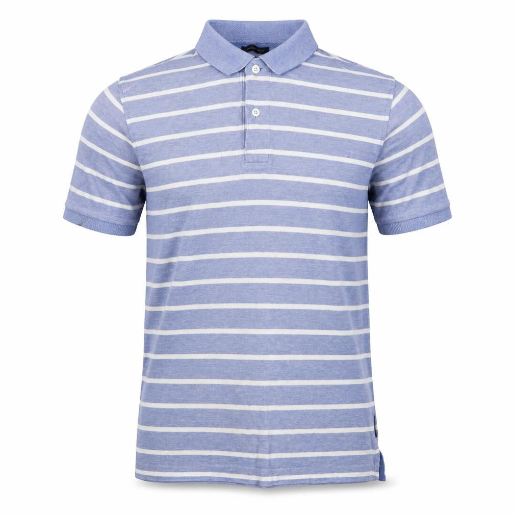 Newport Blues Men's Blue Striped Polo Shirt Size 12