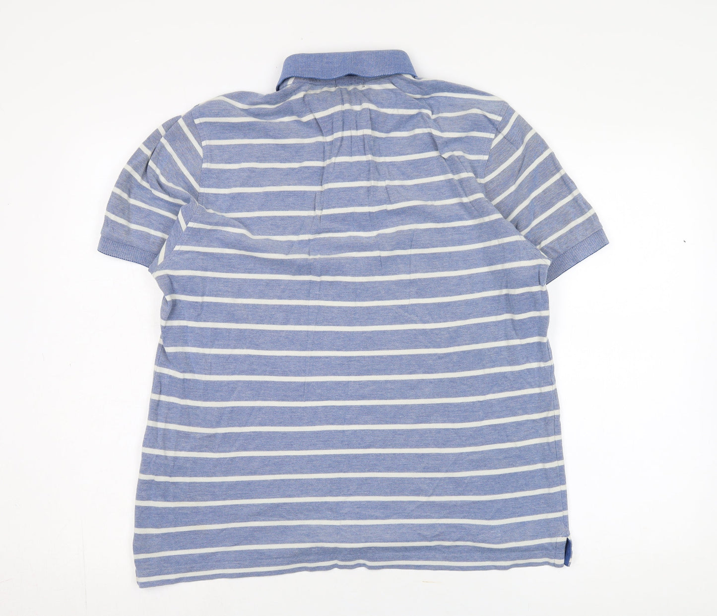 Newport Blues Men's Blue Striped Polo Shirt Size 12