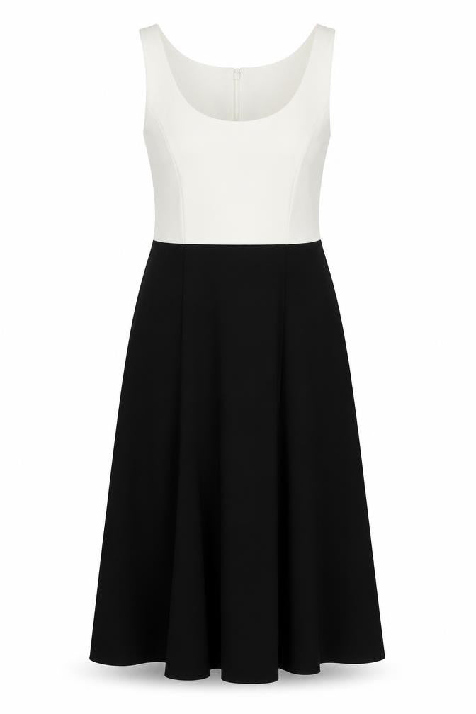 Gap Women's Black & White Colourblock Dress Size 6