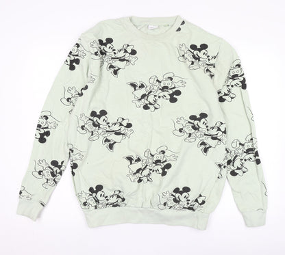 Preloved Disney Unisex Ivory L Cartoon Graphic Pullover Sweatshirt - Front