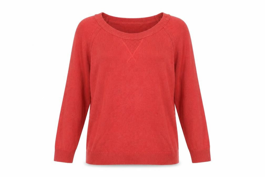Gap Women's Red Knit Jumper, Round Neck, Size M
