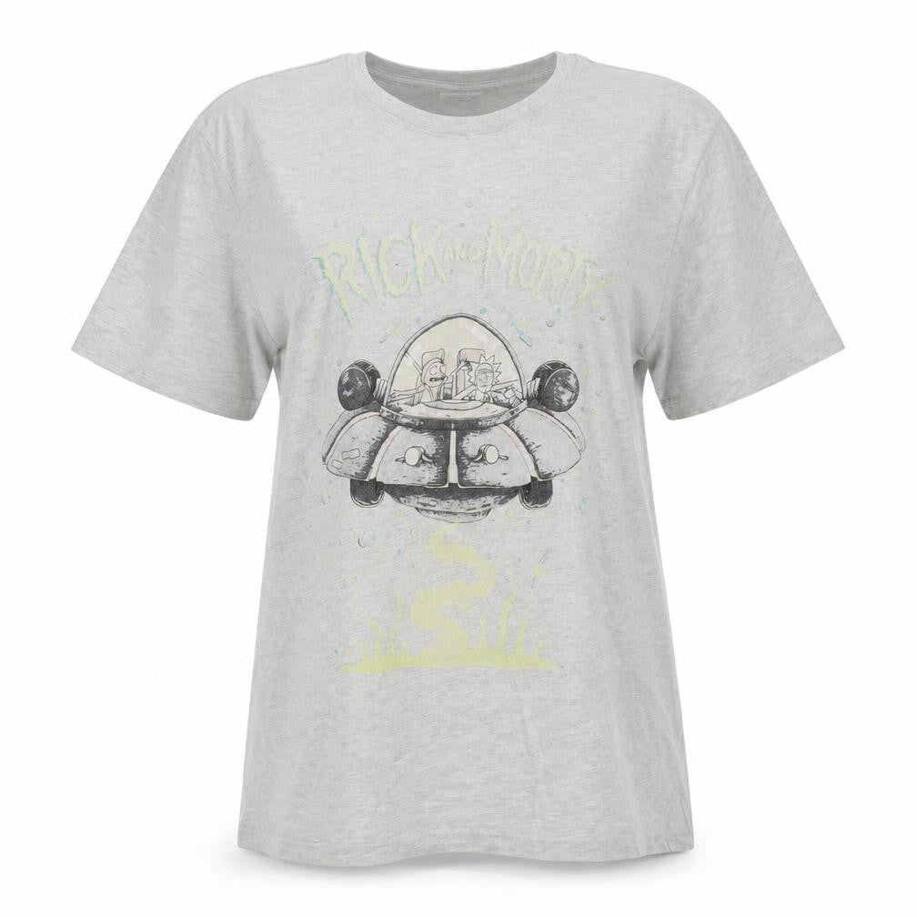 Rick and Morty Grey T-Shirt 2XL Unisex Casual Cartoon