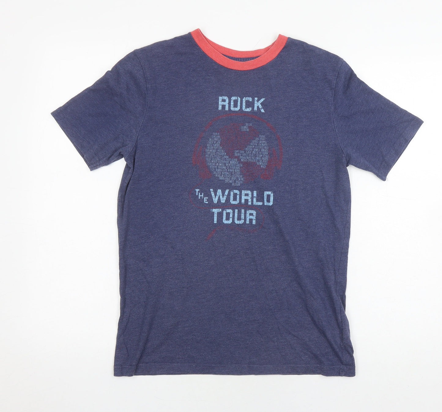 Gap Kids Boys Blue Graphic T-Shirt 13 Years Casual Logo