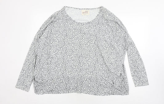 A Post Card from Brighton Grey Women's T-Shirt, Size 2, Animal Print