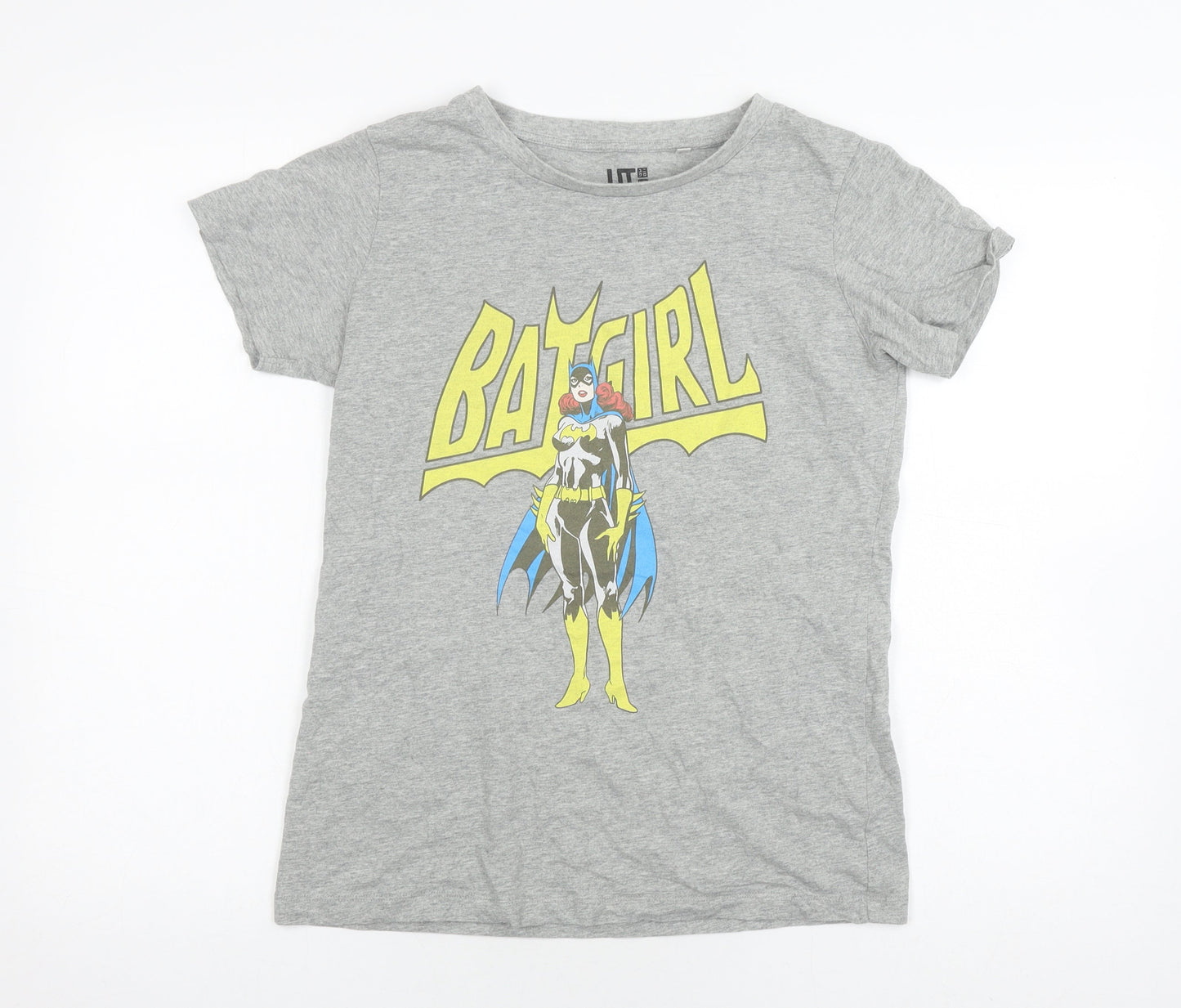 Uniqlo Girls' Grey Batgirl Graphic T-Shirt, Jersey Style 14 Years