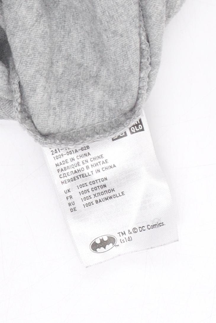 Uniqlo Girls' Grey Batgirl Graphic T-Shirt, Jersey Style 14 Years