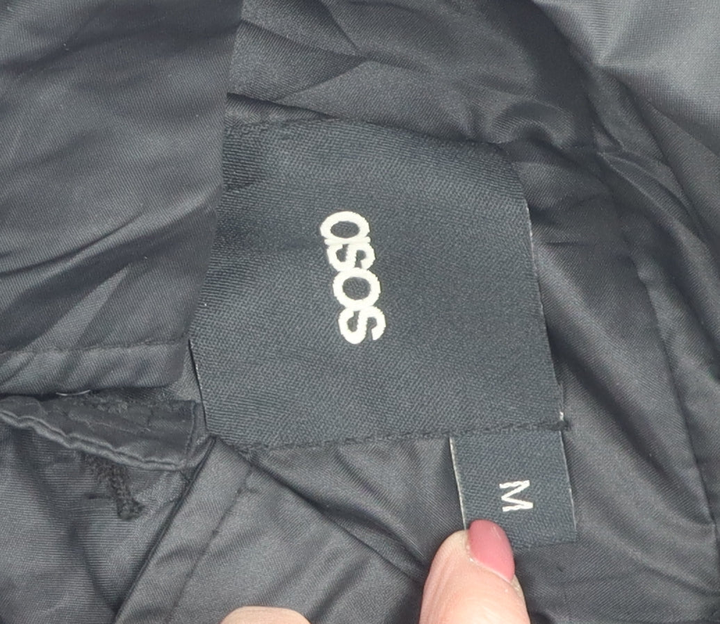 ASOS Black Unisex Nylon Long Jacket M