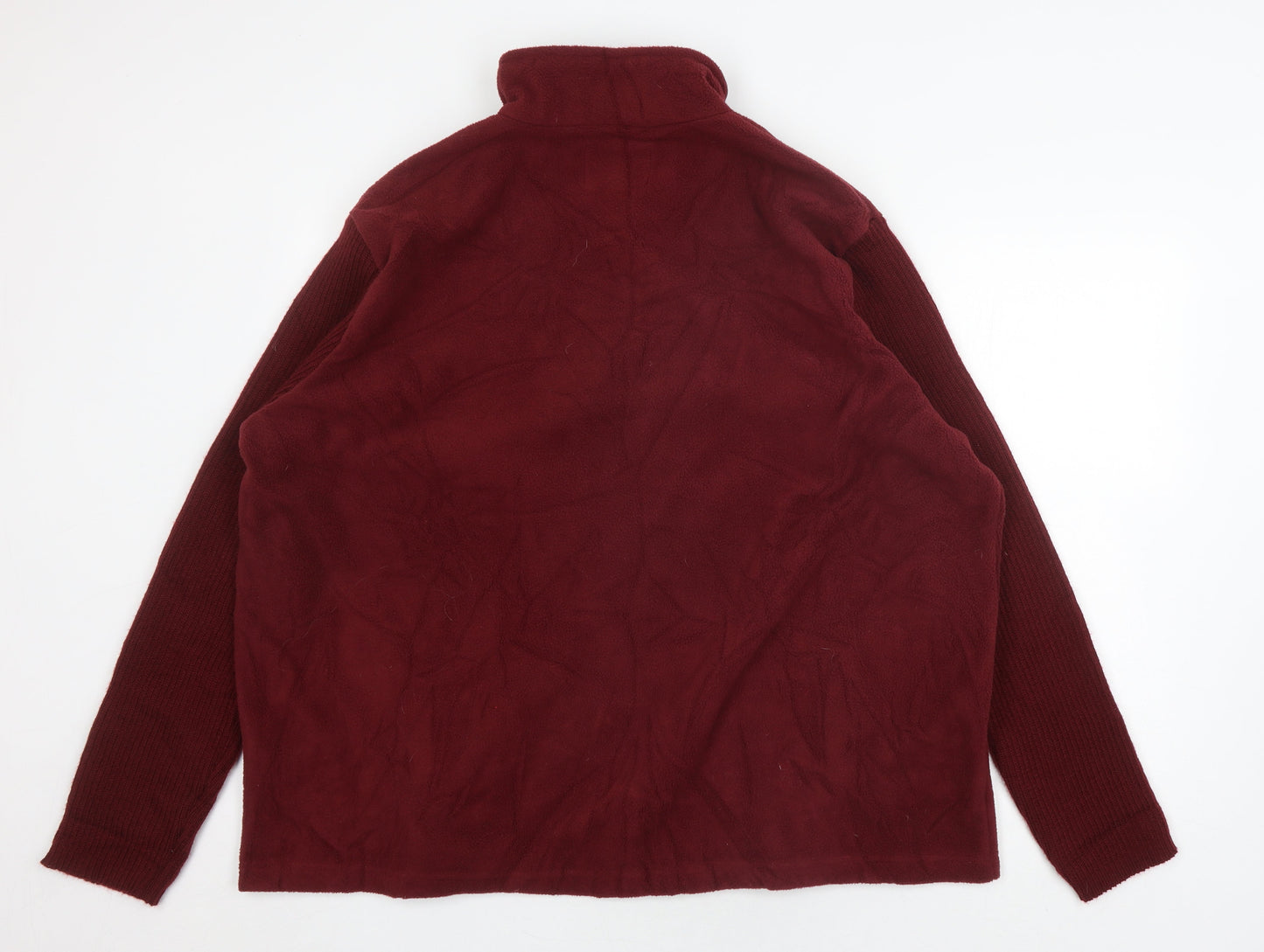 Pure & Natural Women's Red 3XL Fleece Full Zip Jumper