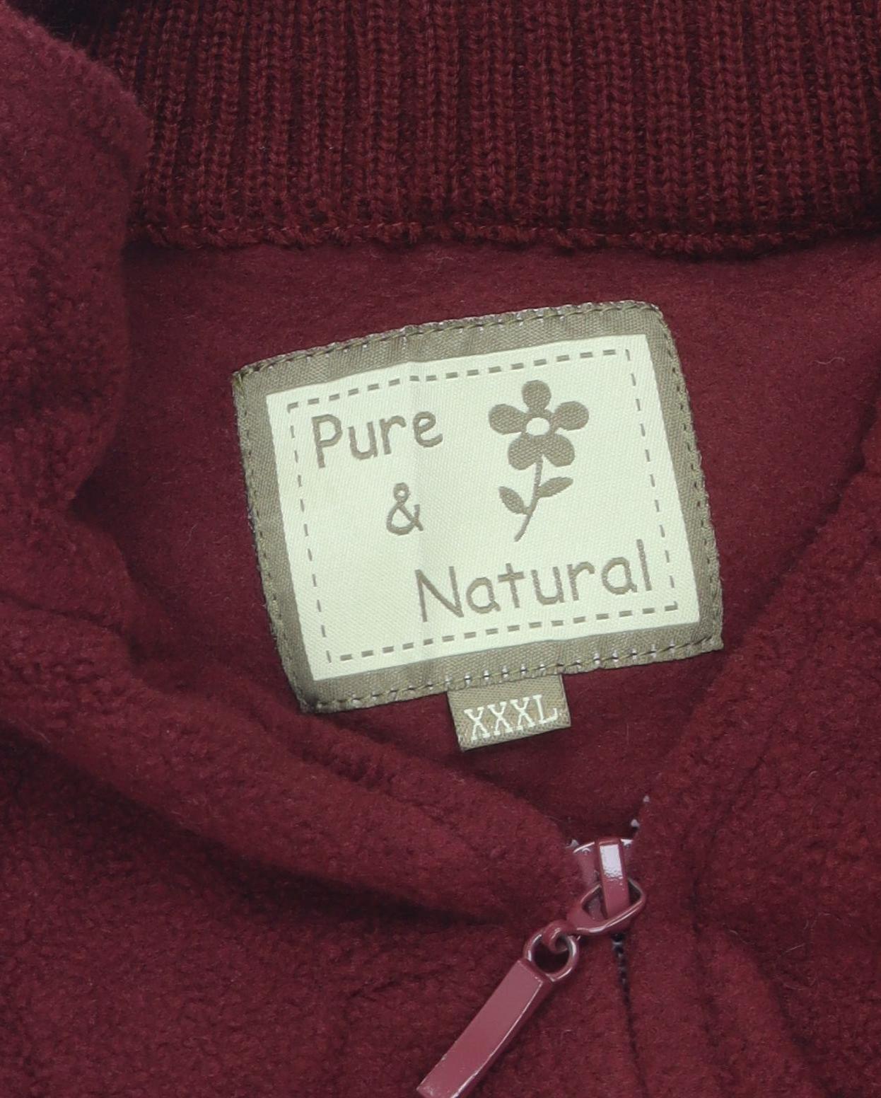 Pure & Natural Women's Red 3XL Fleece Full Zip Jumper