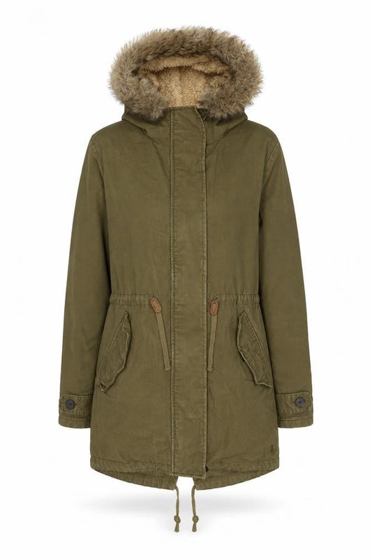 Jack Wills Women's Green Parka Jacket, Size 8