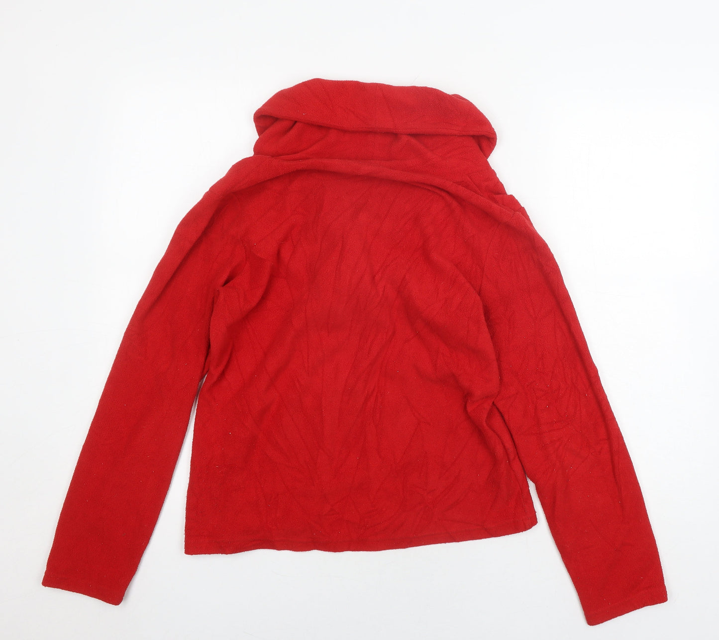 Cotton Traders Women's Red Cowl Neck Top Size 10