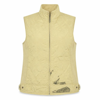 Golfino Women's Beige Waistcoat Size 12, Zipped Pockets