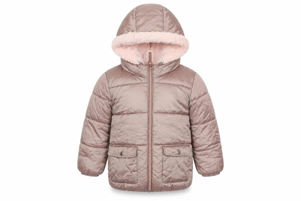 Next Girls Brown Puffer Jacket Size 18 Hooded Winter Coat
