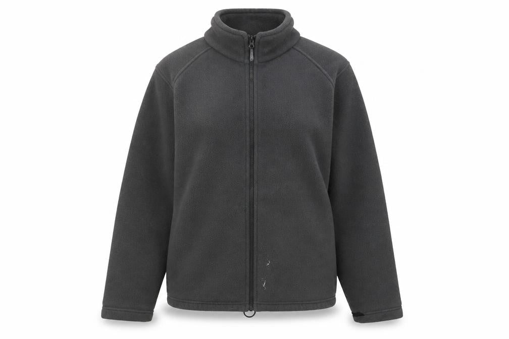 Jack Wolfskin Unisex Grey Mid-Length Fleece Jacket M
