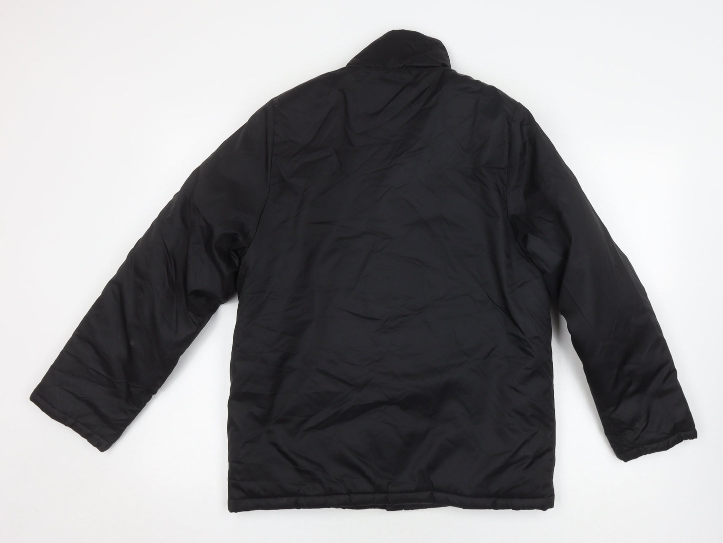 Adidas Boys Black Puffer Jacket Lined Winter Coat Size L