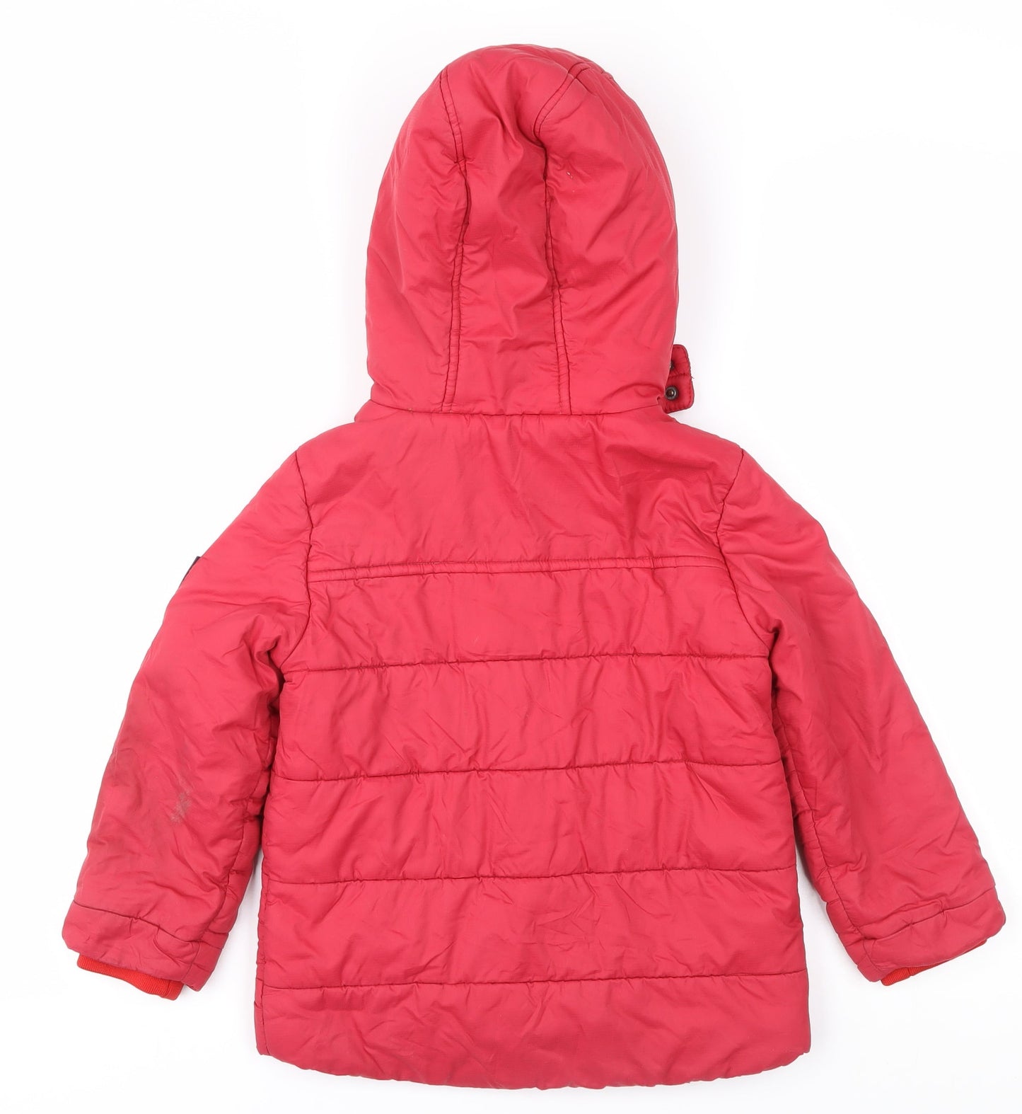 Maine New England Boys Red Hooded Puffer Jacket 4-5 Years