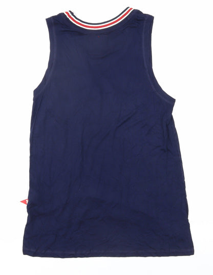 Preloved Disney Women's XS Blue Mickey Mouse Tank Top Jersey Style - Back