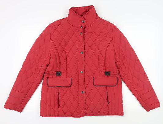 Charlotte West Women's Red Quilted Jacket Size 16