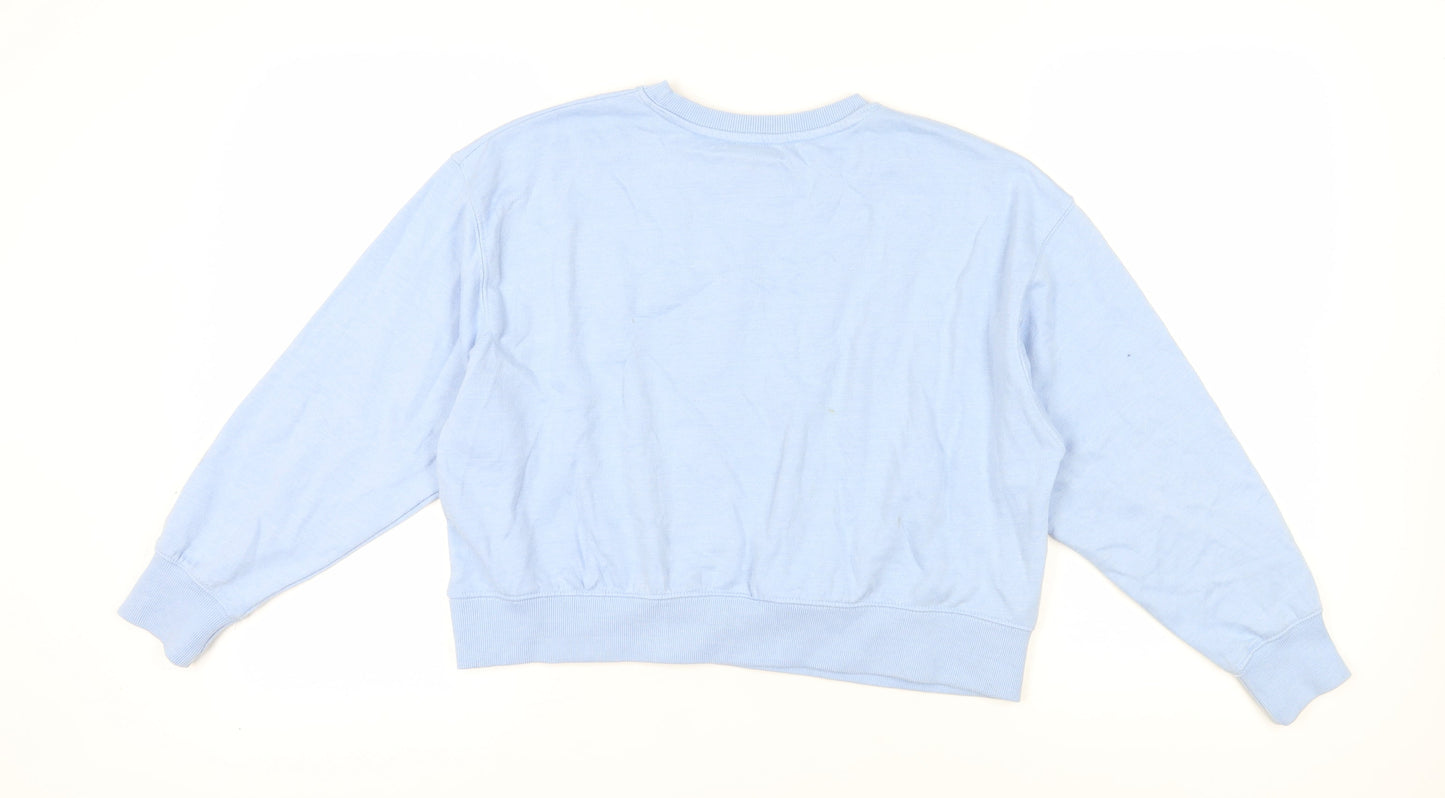 New Look Women's Blue Pullover Sweatshirt, Size S