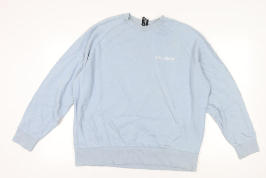 Collusion Women's Blue Crew Neck Sweatshirt Size 12