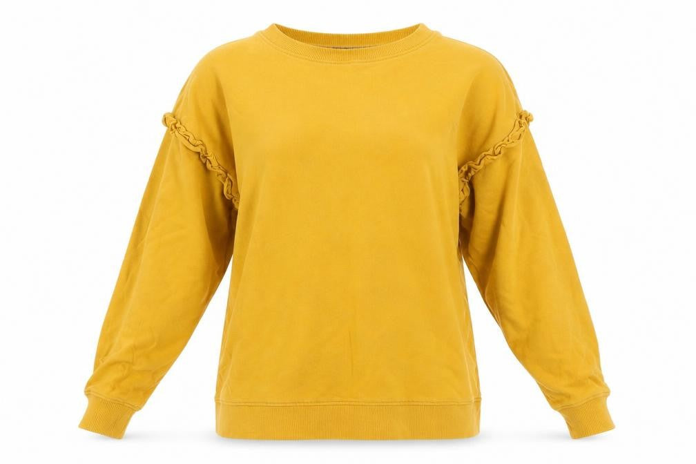Next Women's Yellow Ruffle Pullover Sweatshirt Size 12