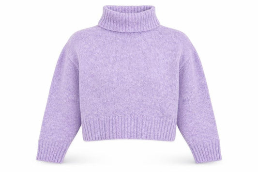 Brave Soul Women's Purple Roll Neck Jumper Size 14