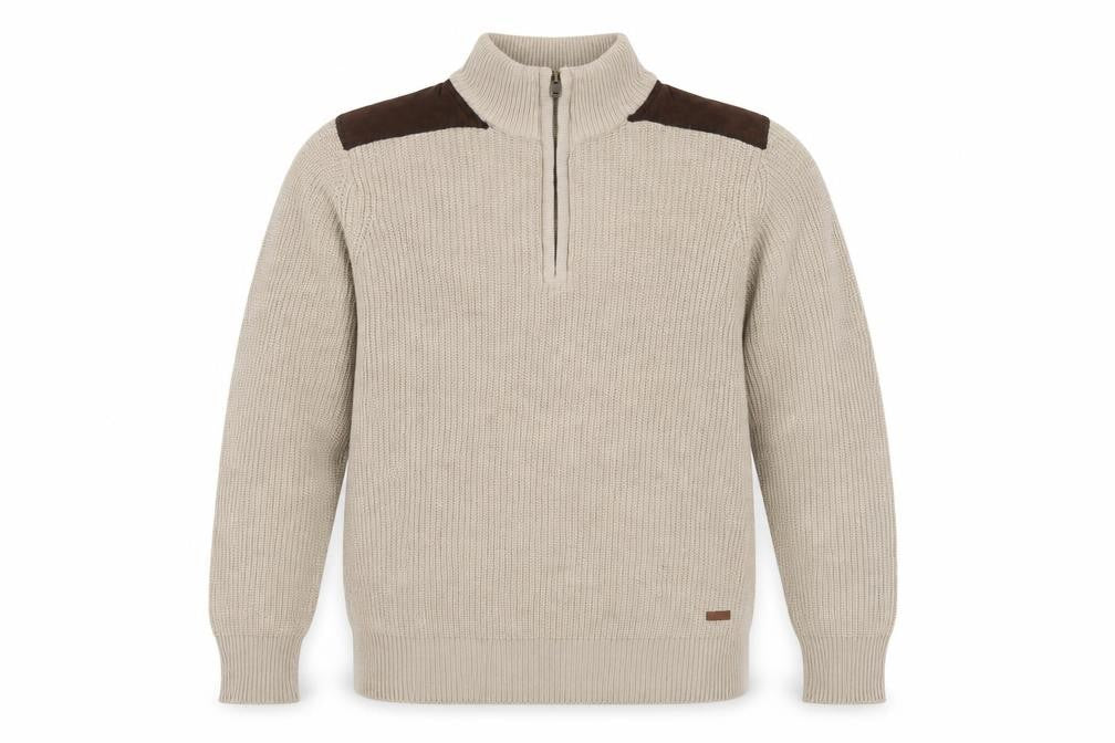 P.G. Field Men's Beige Full Zip Jumper Size S