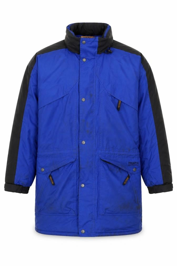 Regatta Men's Blue Parka Jacket - Hooded Outdoor
