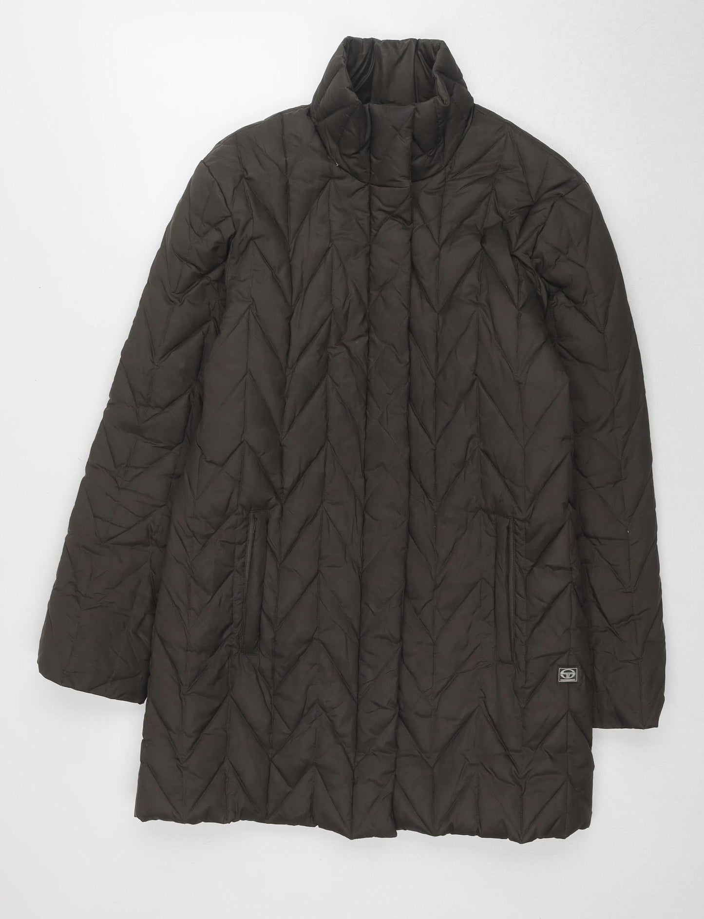 Sergio Tacchini Women's Brown Quilted Jacket, Size 16