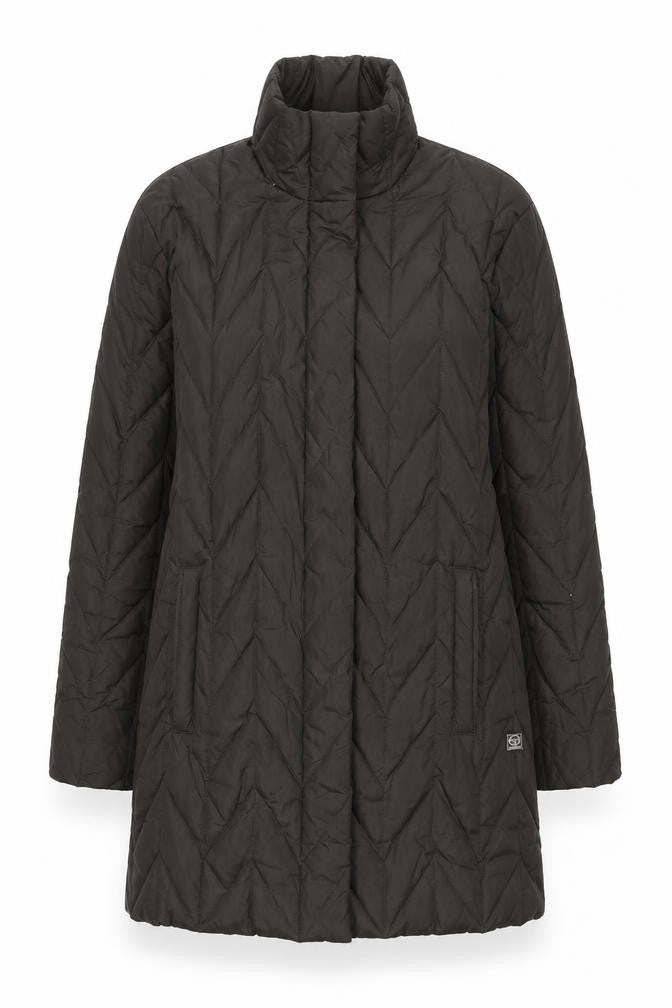 Sergio Tacchini Women's Brown Quilted Jacket, Size 16