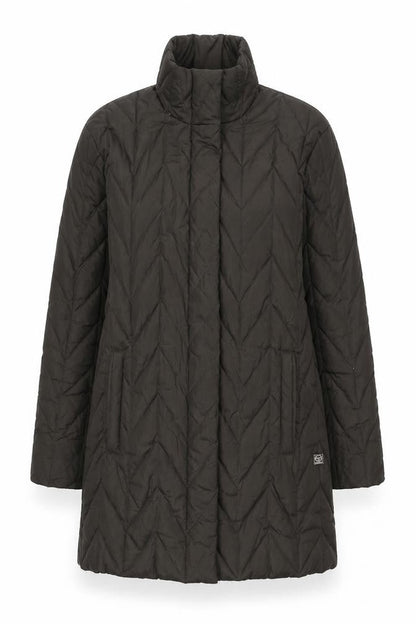 Sergio Tacchini Women's Brown Quilted Jacket, Size 16