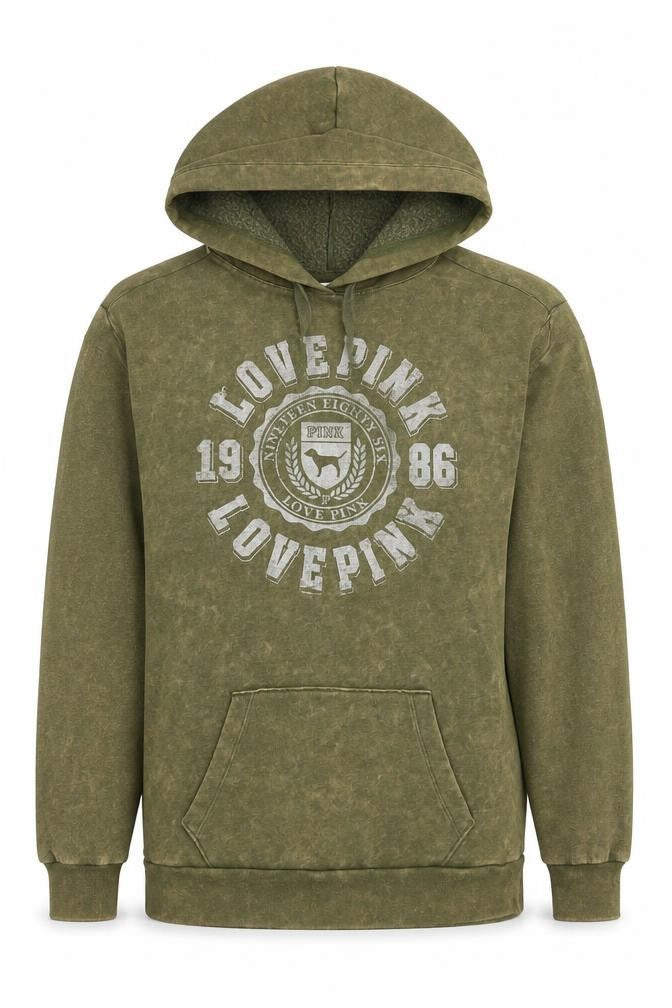 Victoria's Secret Pink Women's Green Pullover Hoodie Size S