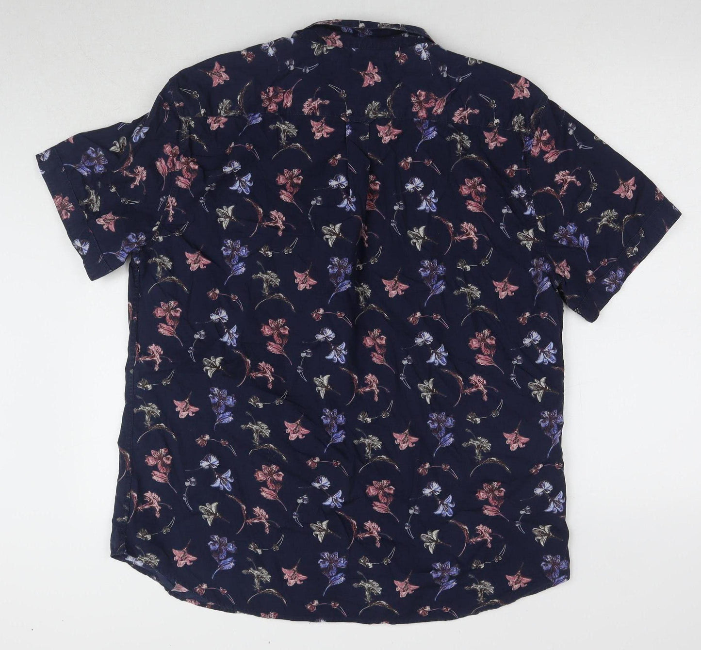 Lanes & Co. Men's Blue Floral Button-Up XL Shirt