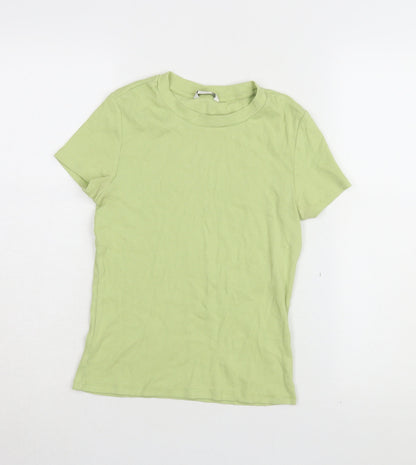 Monki Women's Green Slim Fit Basic T-Shirt S