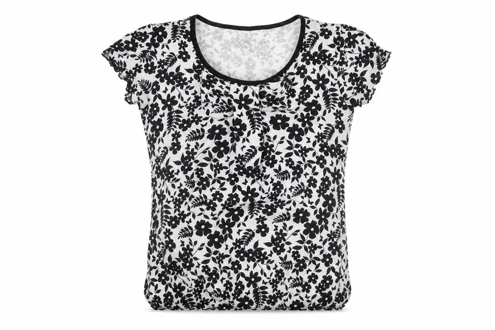 Next Women's Black Floral T-Shirt Size 12