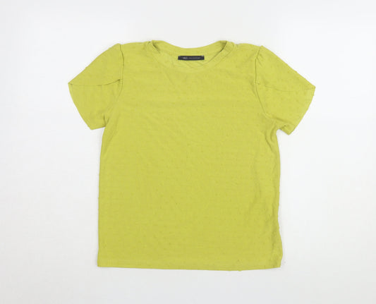 Marks and Spencer Women's Green Basic T-Shirt Size 10