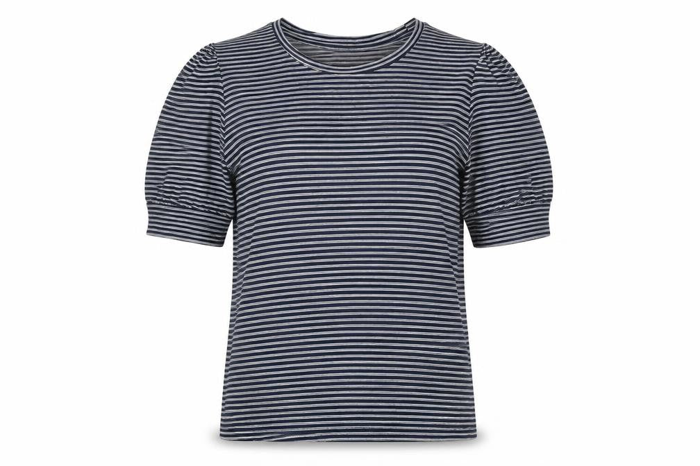 Next Women's Blue Striped T-Shirt Size 10