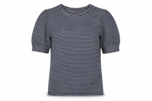 Next Women's Blue Striped T-Shirt Size 10