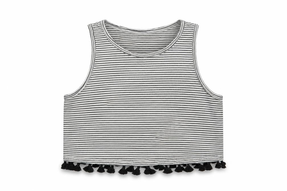 New Look Women’s Cropped Striped Tank Top - Size 10